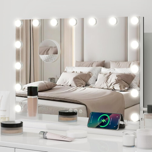 58×45cm Hollywood Vanity Mirror with 15 LED Lights