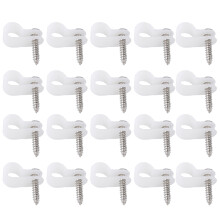 100Pcs Praktiska R- Plastkabelbindningar Kabelklämmor