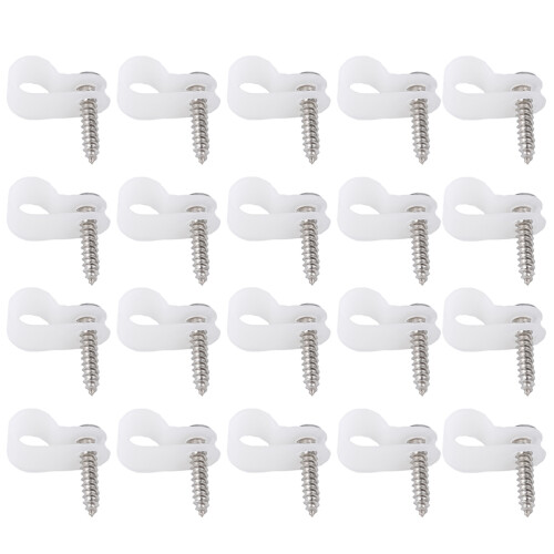 100Pcs Praktiska R- Plastkabelbindningar Kabelklämmor
