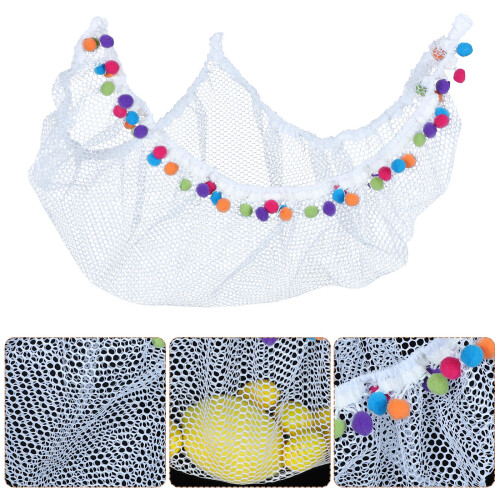 Vit Polyester Hörn Organisatör Nät För Leksaker Gosedjur 1