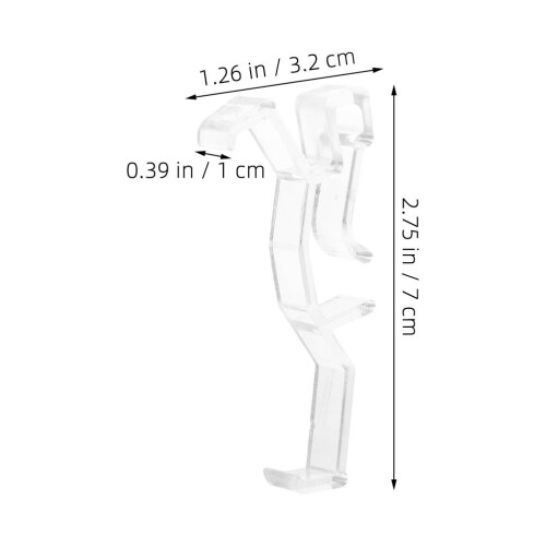 30 Pcs Clear Plastic Retainer Clips For Horizontal Wood Blinds Valance 1