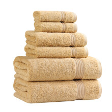 Serviette de bain en coton de luxe suprieur Ensemble de 6 pices de serviettes en coton gyptien de qualit suprieure, dor
