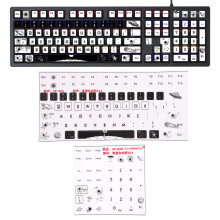2 piezas de pegatinas para teclado JP626 PVC 84-108 teclas mate