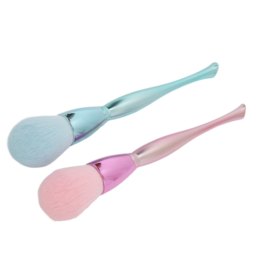 Home Salon 2pcs Nail Dust Cleaner Brushes Electroplating Nail Art Accessories