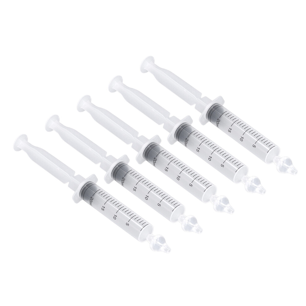5pcs Silicone Nasal Syringe Irrigator 20ml Baby Nose Cleaner, Portable