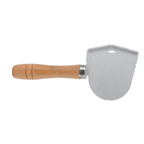 Espátula de cera para dentaduras de acero inoxidable con mango de madera