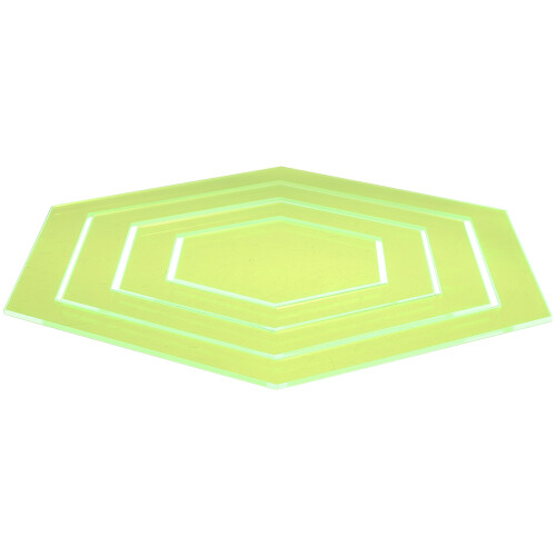 4St Transparent Patchwork Hexagon Akryl Sytillbehör