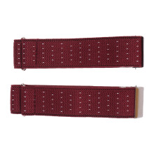 1 Par 2,5 Cm Skjutarmband Unisex Chinlon För Kvinnor (Vinröd)