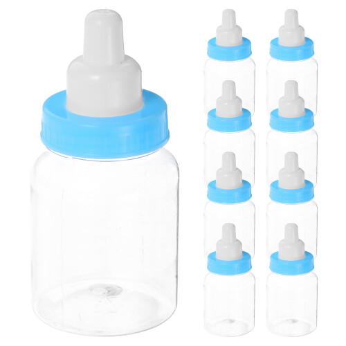 12St Påfyllningsbar Mini Godisflaska För Bebisbaptism Gästpresent Blå