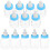 12St Påfyllningsbar Mini Godisflaska För Bebisbaptism Gästpresent Blå 10