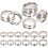 18Pcs Ringblank Mönstrade Fingerringar Av Rostfritt 11