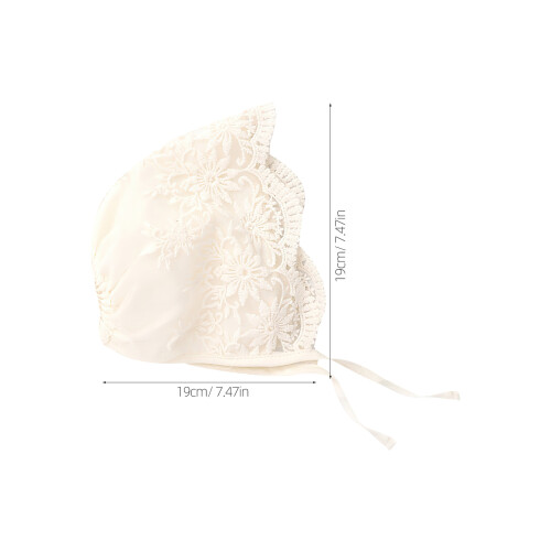 2St Baby Bonnets I Beige För Festligheter 2