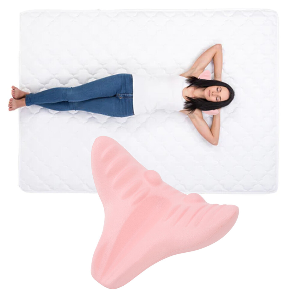 Pink Eva Neck Stretcher, Gravity Traction, Cervical Massage Pillow