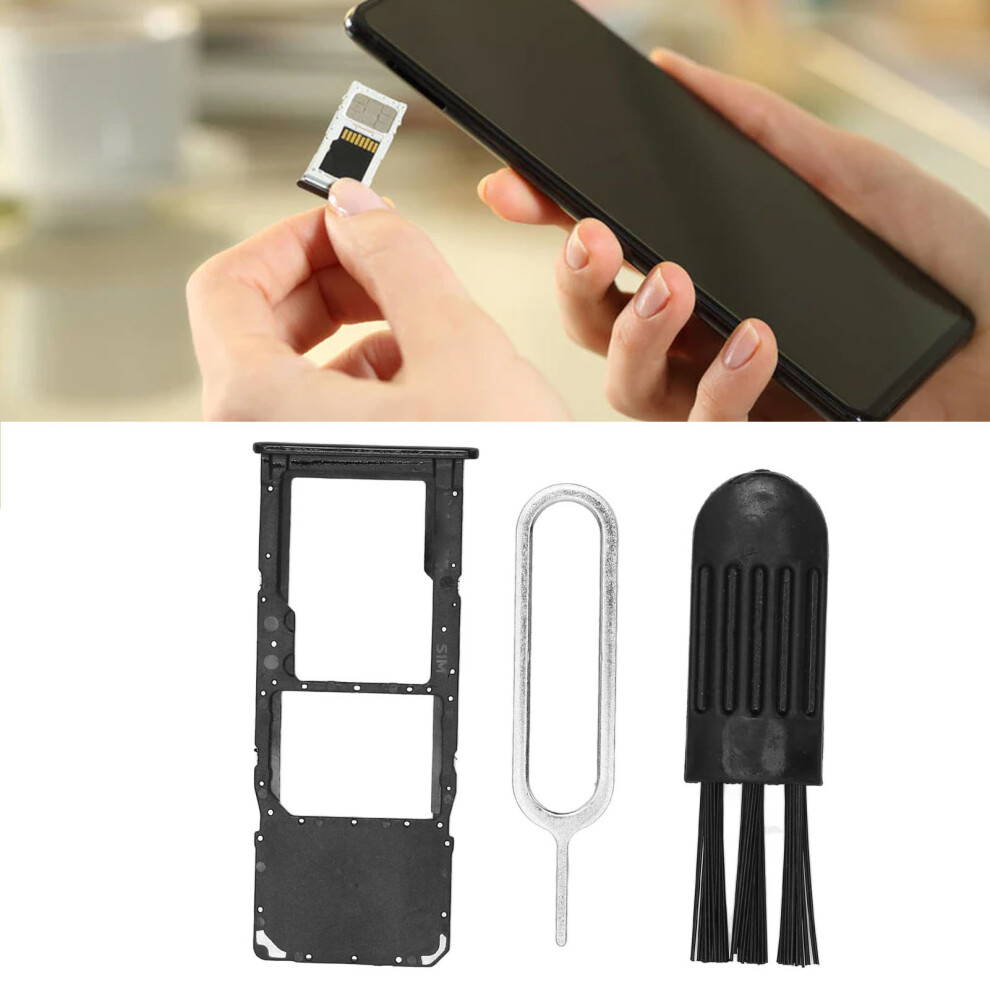 Sim Card Slot Tray For Samsung Galaxy A51 A515u With Eject Pin - Easy Fit Black 4961356912118
