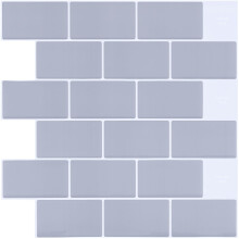 Stickers Muraux Carrelage Auto-Adhésif 3D PVC 30,5x30,5 cm 10 pcs Gris