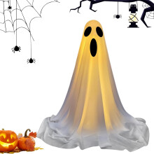 Décoration d'Halloween Fantôme Effrayant Debout Lumineux 85 cm Blanc