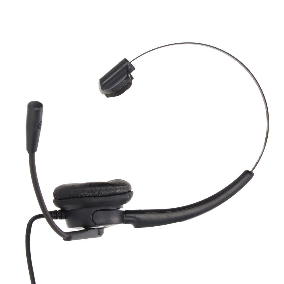 Traffic Headset With Microphone Noise Reduction Ergonomic Adjustable Rj9 Plug 7611356913390