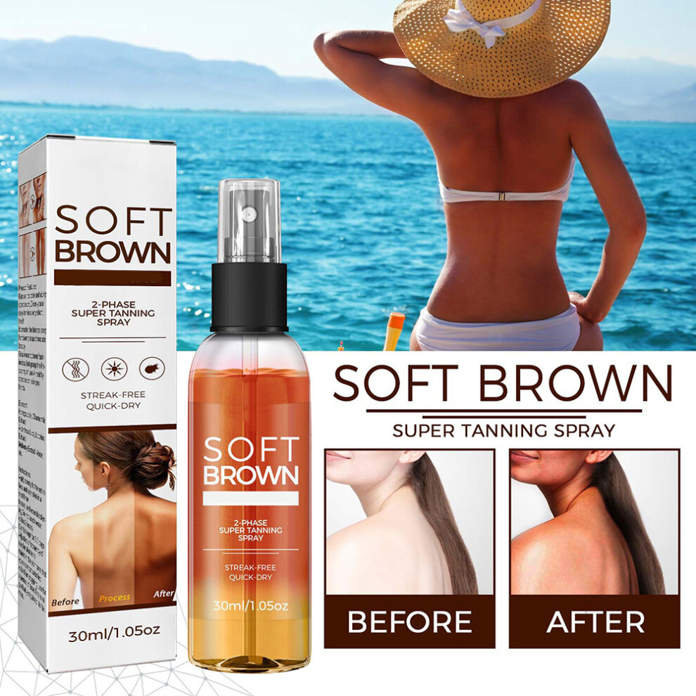 30ml Self Tanning Spray with Bronzed Glow - Sunless Tanning Accelerator