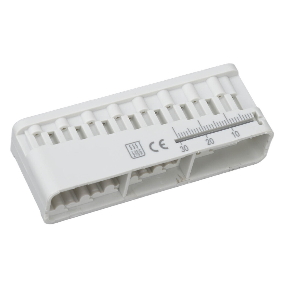 Plastic Dental Burs Ruler with Marked Endodontic Block Files Holder, White