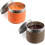 Ensemble de 2 Bougies Parfumées Orange et Chocolat avec Récipients 1