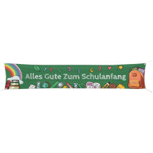 Banner na Rozpoczęcie Szkoły Alles Gute Zum Schulanfang 210x40 cm Zielony