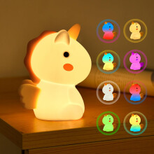 URAQT Veilleuse Licorne LED en Silicone Colorée pour Enfants Réglable