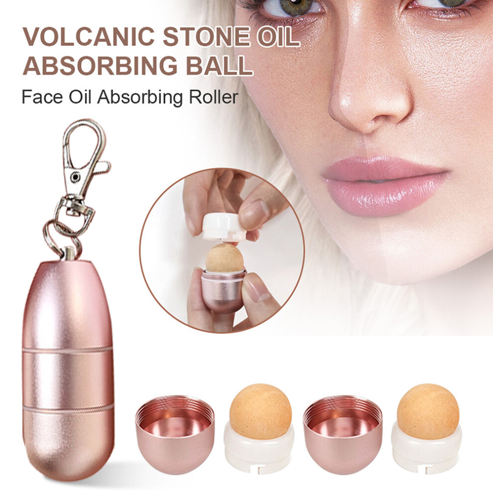 Oil Absorbing Volcanic Stone Face Roller Portable Skin Care Tool 2.5*11cm