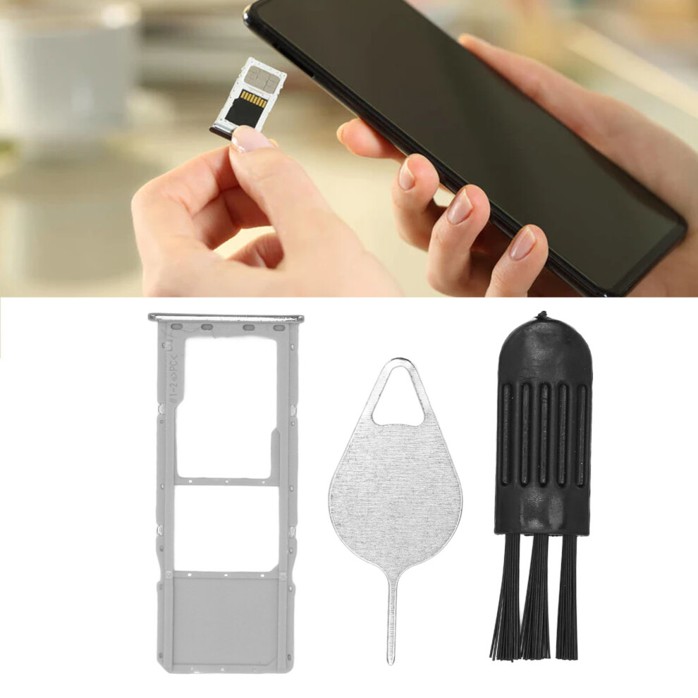 Sim Card Tray Holder For Galaxy A51 A515u With Eject Pin Silver 7901356912135