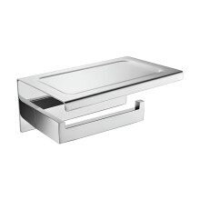 Porte Papier Toilette Mural Salle de Bain Étagère Acier Chromé Support
