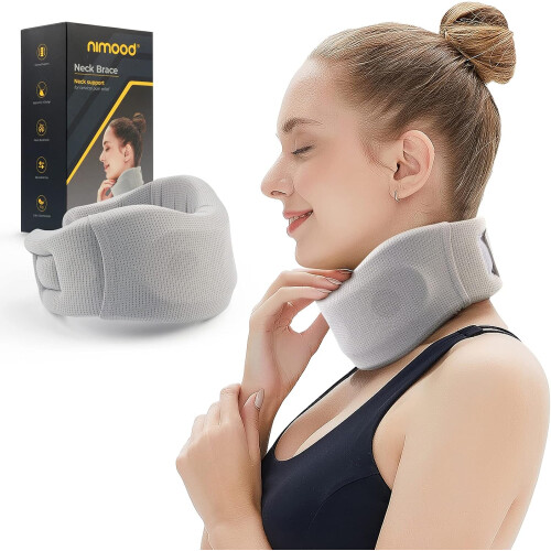 NIMOOD Collier Cervical Orthopédique Support Stable du Cou 29-36 cm