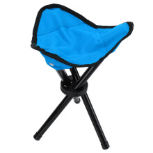 Lightweight Foldable Tripod Stool in Blue Perfect for Camping & Outdoor Use