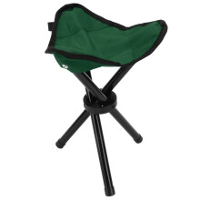 Lightweight Foldable Tripod Seat - Green Camp Stool for Hiking & Sports