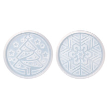 Snowflake Coaster Silicone Molds Handmade-2 piece set