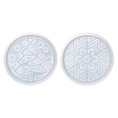 Snowflake Coaster Silicone Molds Handmade-2  piece set