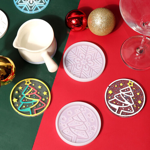Multifunction Coaster Resin Mold Novelty-Snowflake-snowflake 2