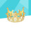 1Stk Cake Crown Geburtstagskronen Gold Metall Mit Perlen 6