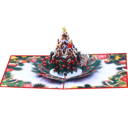 Holiday Pinecones 3D Greeting Card with Envelope Christmas Theme