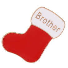Elegant Christmas Sock Brooch Collar Pin Jewelry Christmas-b