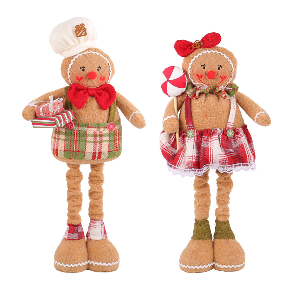 2Pcs Seasonal Gingerbreads Man Plush Toy-Telescopic gingerbre-image-OPC-PMKDQHK-NEW