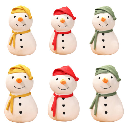 Multipurpose Snowmans Bean Sturdy Plush Soft Stuffed Toy-Red S 1
