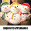 Multipurpose Snowmans Bean Sturdy Plush Soft Stuffed Toy-Red S 5