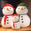 Multipurpose Snowmans Bean Sturdy Plush Soft Stuffed Toy-Red S 6