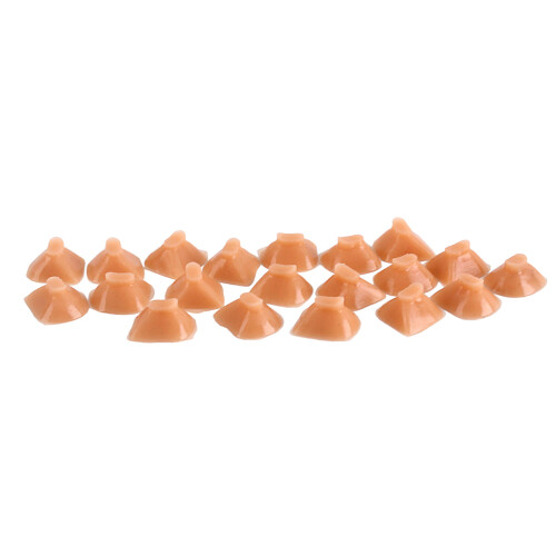 20Pcs Copper Flute Accessory Brown Horn Key Pads Durable Silicone Set 2