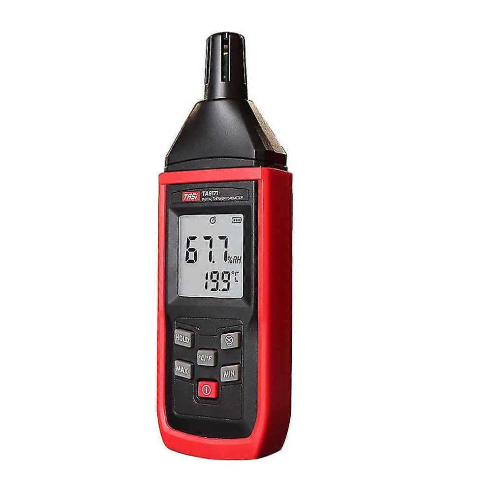 Kikidex (As Show, One Size) Ta8171 Digital Temperature Humidity Meter Thermometer Accurate Measurement Hygrothermograph Handle
