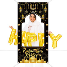 Tło Fotograficzne do Zdjęć Na Ramadan Kareem 180x90cm Dekoracja