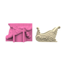 Christmas Themed Silicone Mold Planter Molds Christmas Sleigh