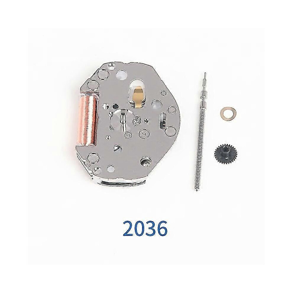 Kikidex (As Show, One Size) For Miyota 2033/36/39 Quartz Watch Movement With Stem&Battery Watch Repair Parts Silver