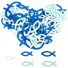 Décoration pour Baptême Communion Confirmation Poisson Bleu Blanc 126 Pièces