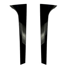 (As show, One size) Pair Vertical Rear Window Side Spoiler Canard Splitter for Glossy Black Retrofit