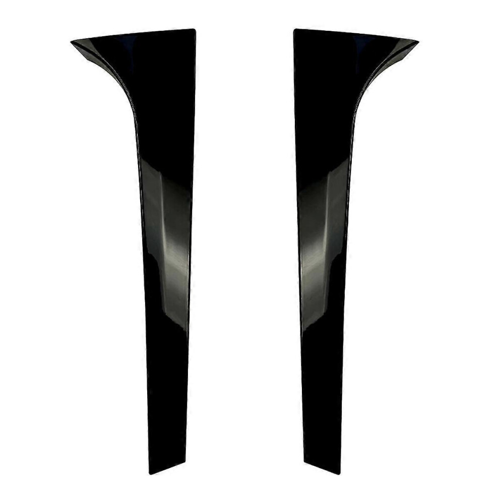 Kikidex (As Show, One Size) Pair Vertical Rear Window Side Spoiler Canard Splitter For Glossy Black Retrofit